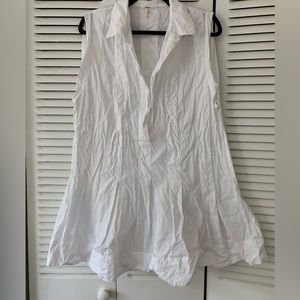 Free people white collar mini dress